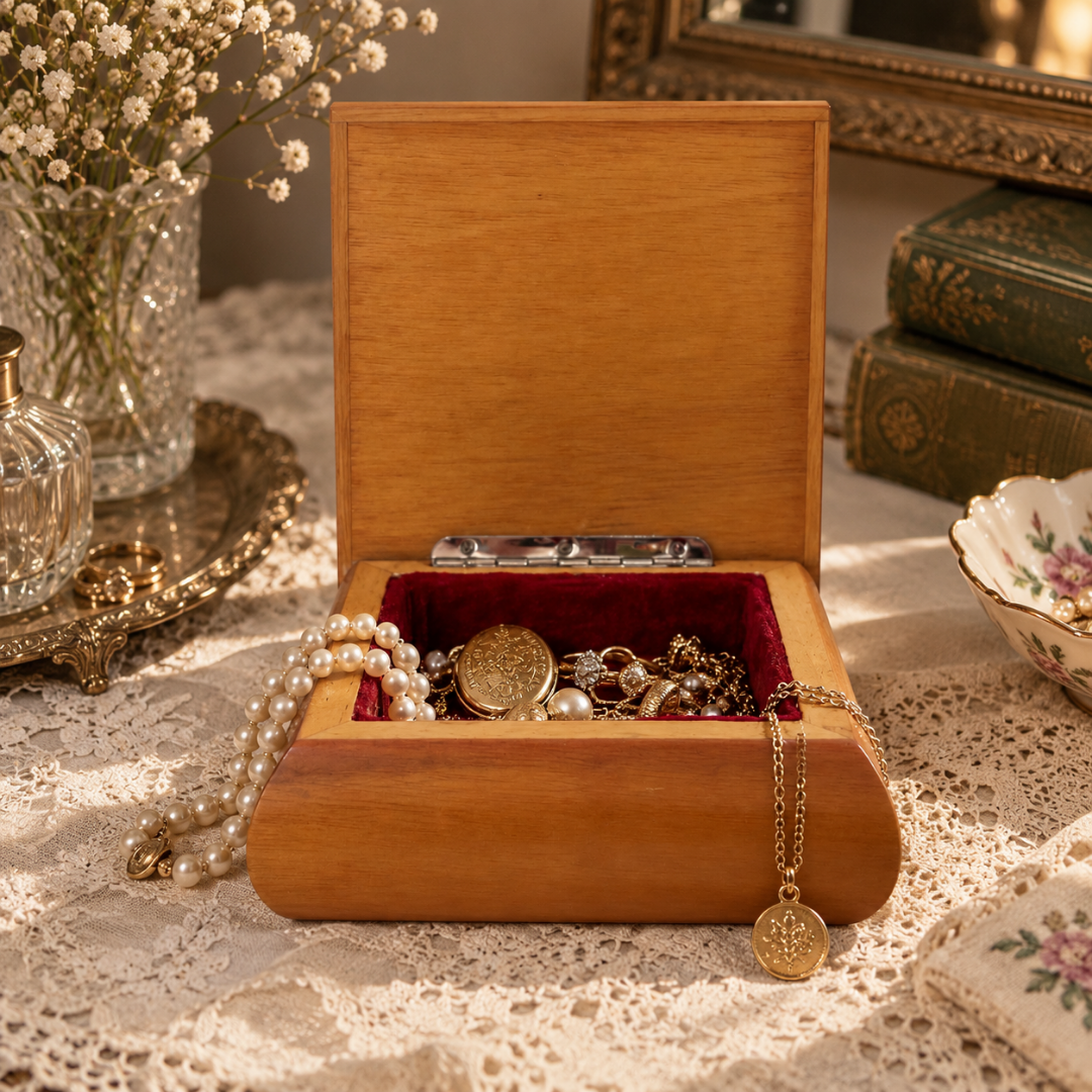 Vintage Wooden Jewellery Box Floral Marquetry Inlay Ring Box (2).png