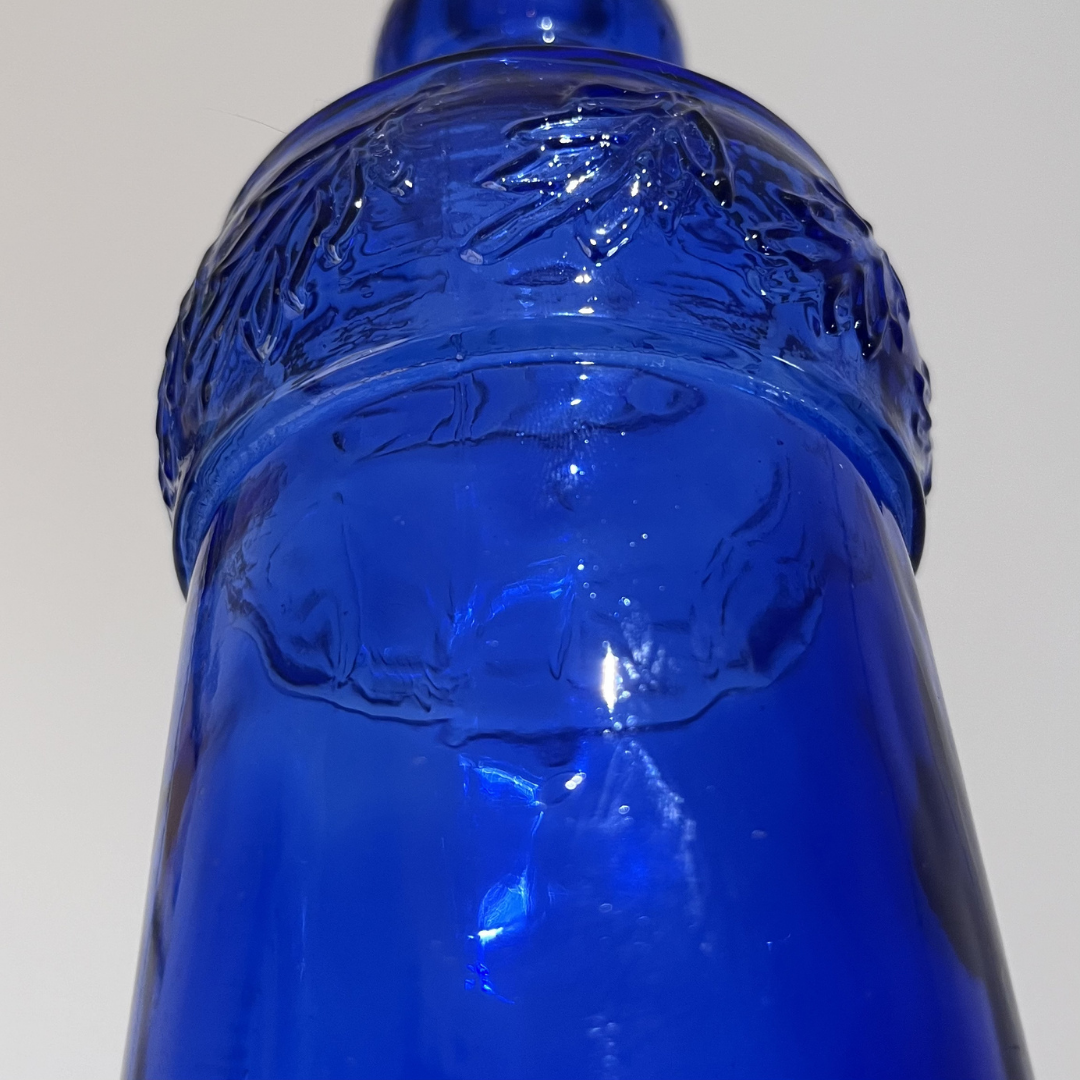 Cobalt Blue Recycled Glass Bottle Cork Handmade Spain (12).png