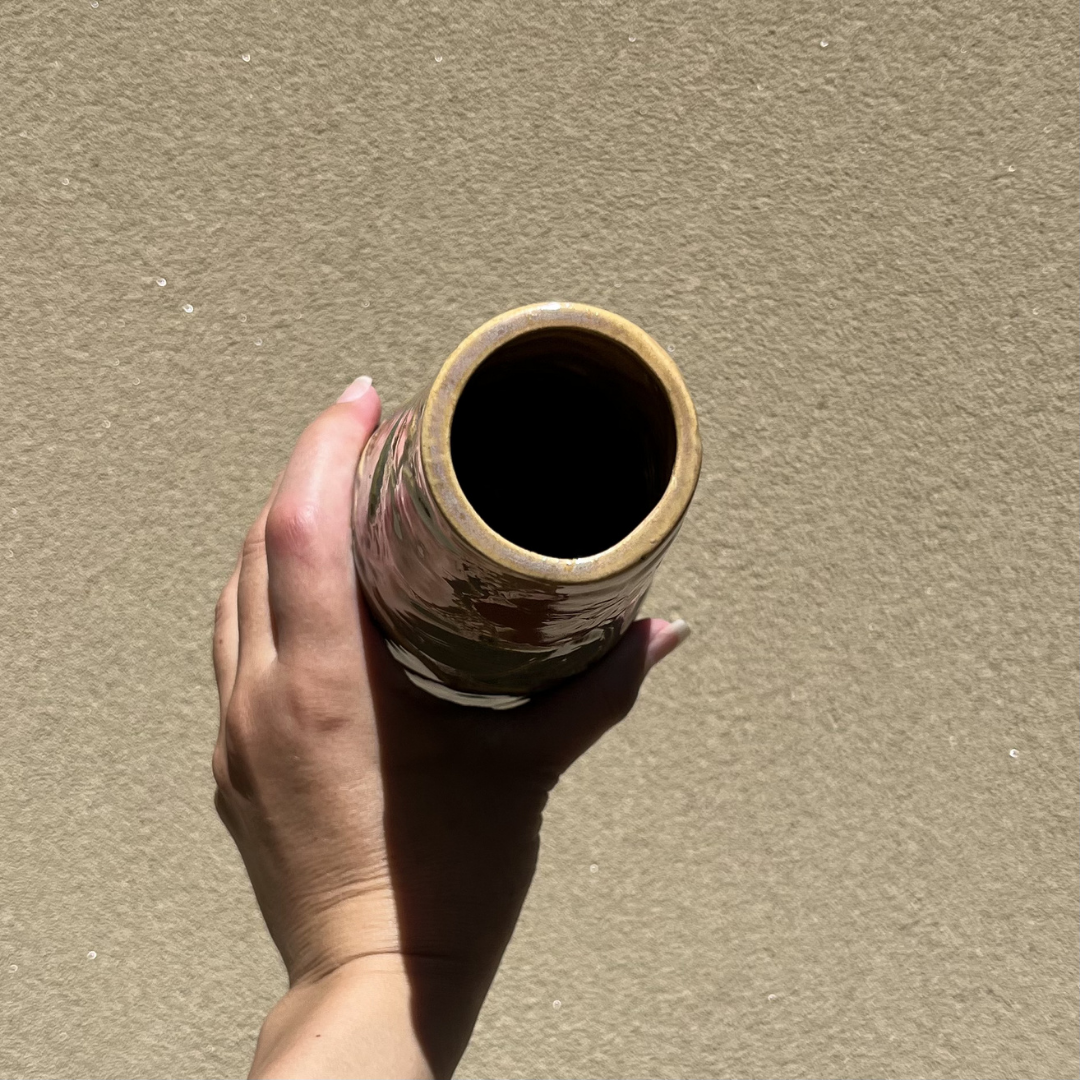 Vintage Embossed Floral 70s Retro Ceramic Vase (12).png