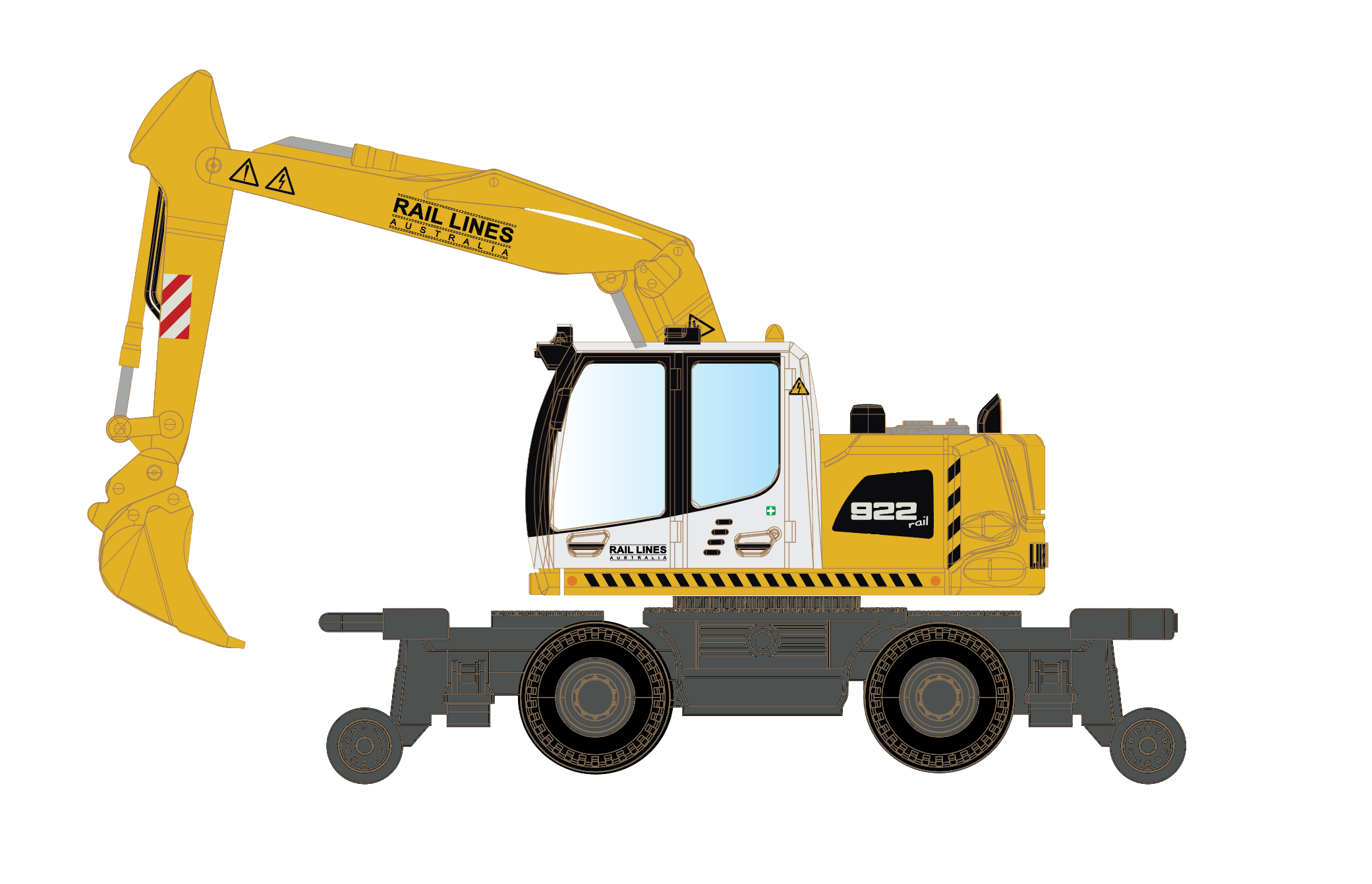 Hi-Rail excavator