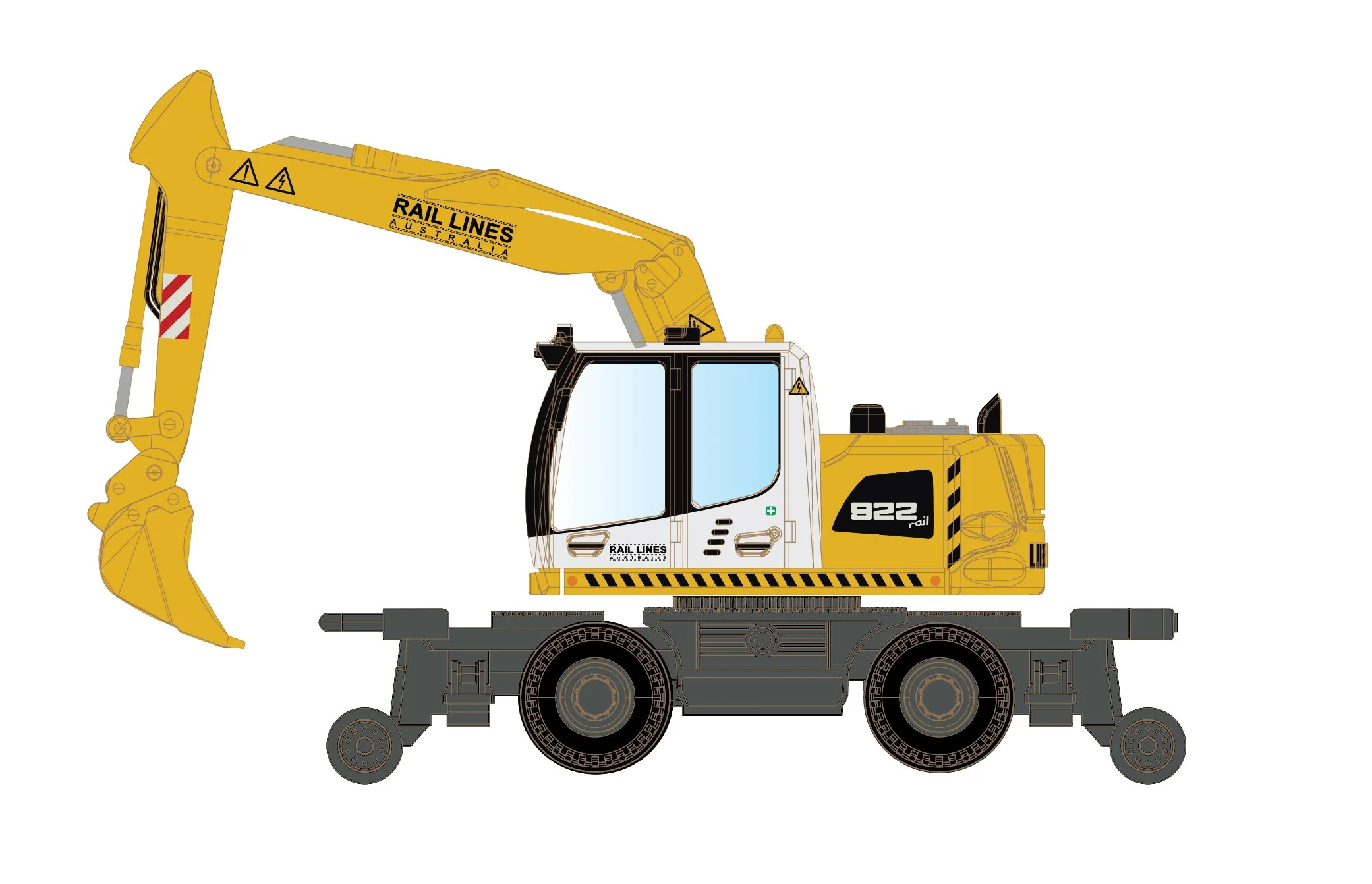 Hi-Rail excavator