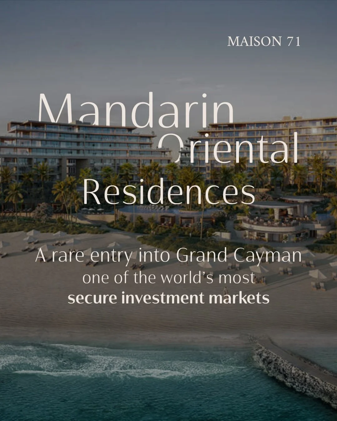 There&rsquo;s something about owning in the right place&hellip; it just feels different.

Mandarin Oriental Residences in Grand Cayman isn&rsquo;t just beachfront, it&rsquo;s ease, privacy, and long term value, all in one. 

✅No income tax. 
✅No prop