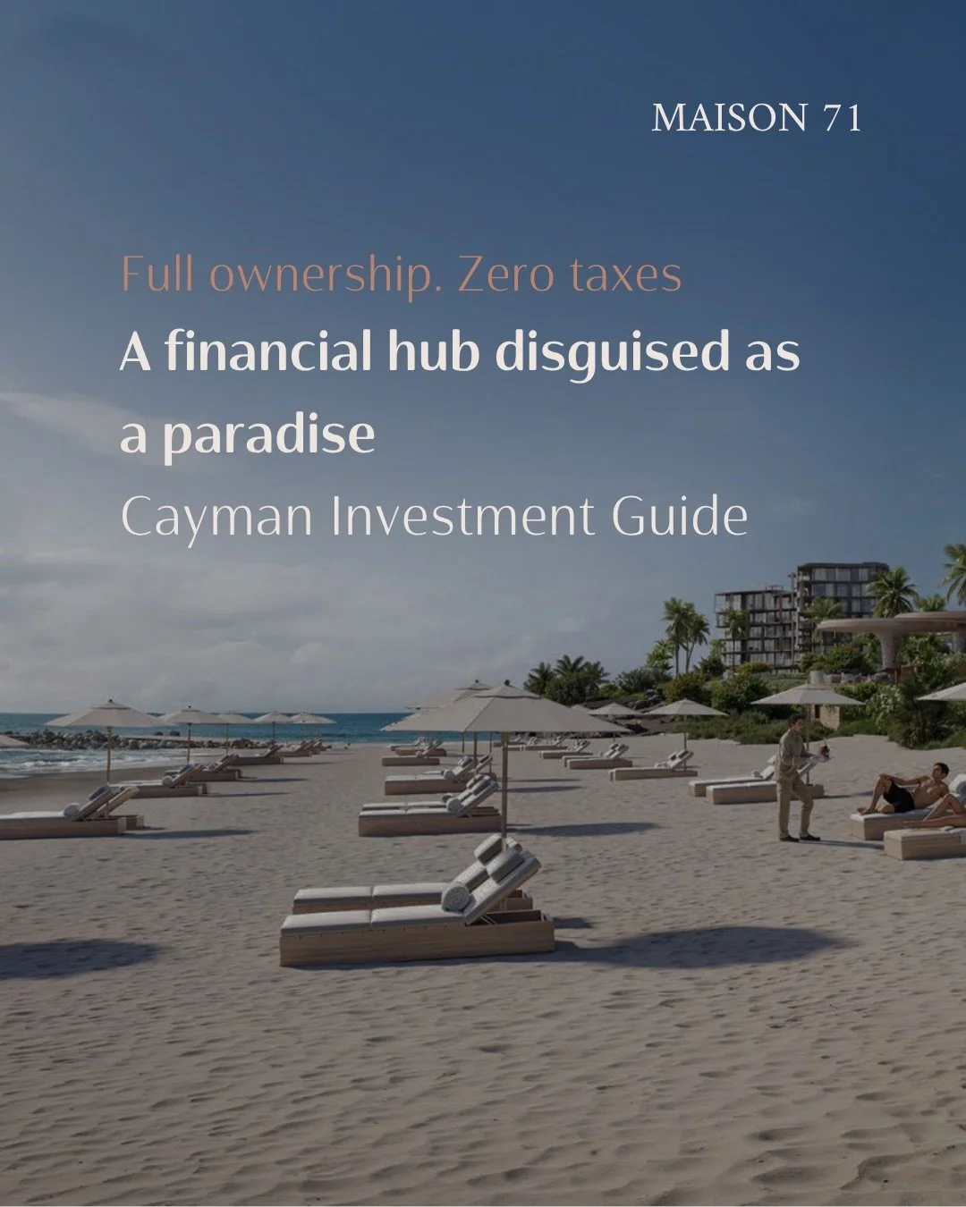Cayman is one of those markets that does exactly what it says on paper.

No income or capital gains tax. Full ownership. A steady flow of international capital. Add limited land into the mix, and it&rsquo;s clear why values hold.

It&rsquo;s not a hy