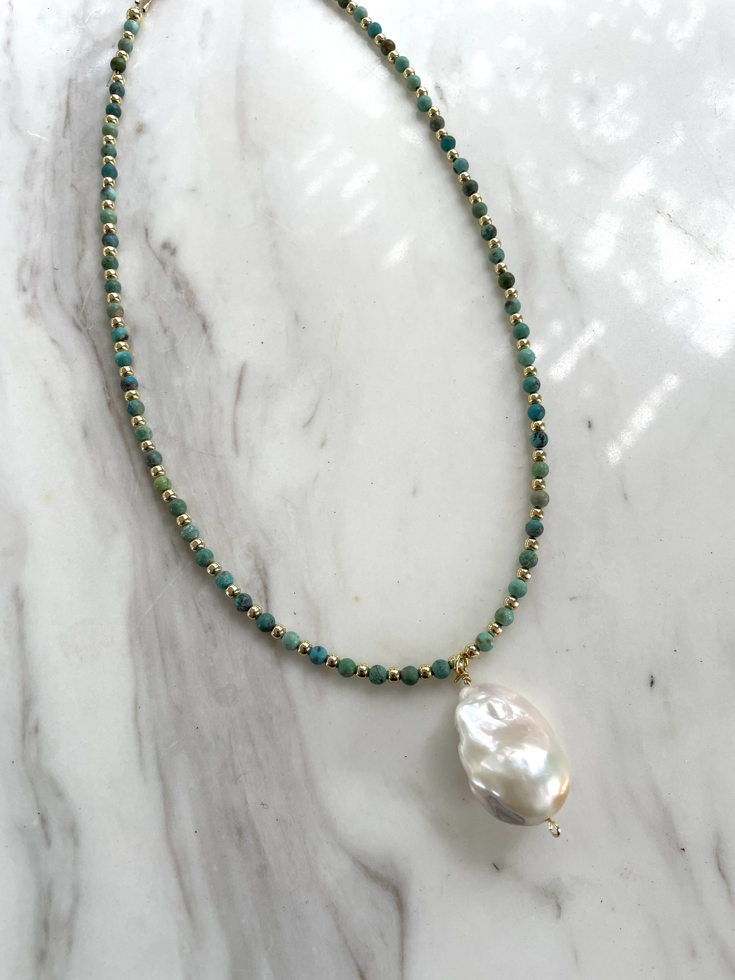 Birthstone & Baroque Pearl Necklace