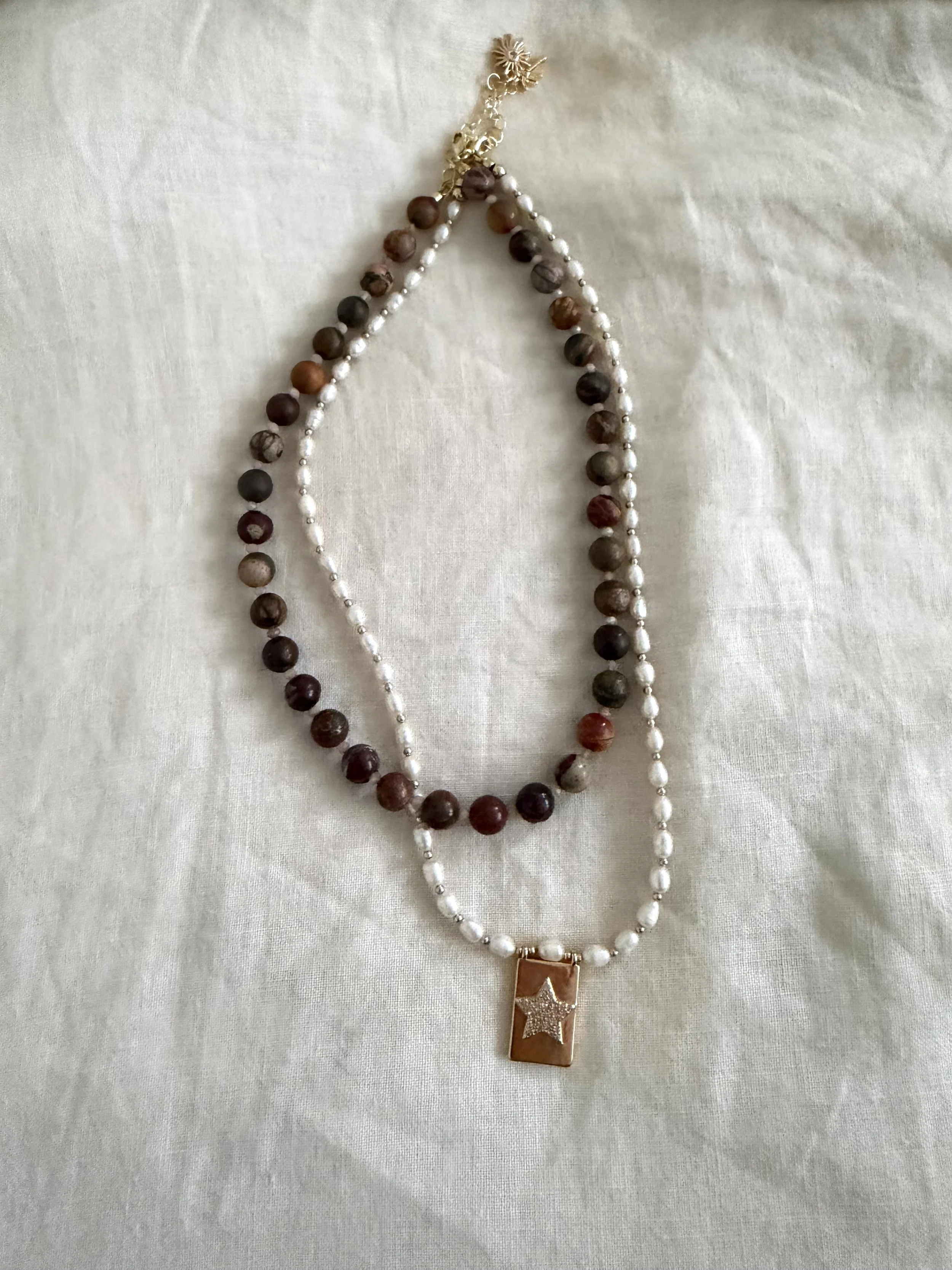 brown jasper beaded necklace .jpg