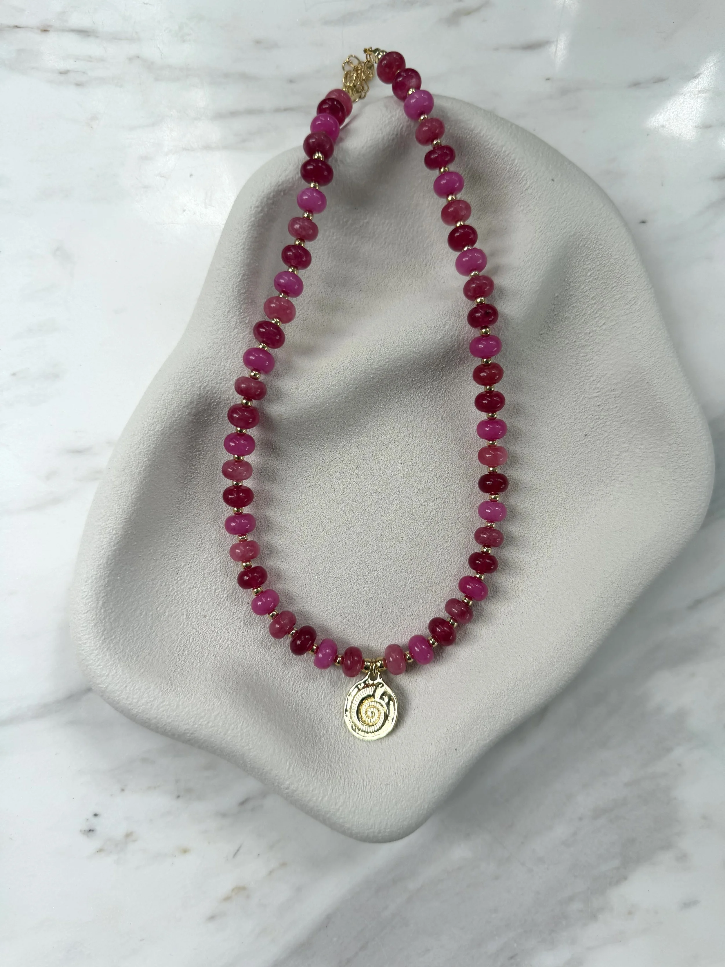 Trio of Pink Jade with charm necklace 2.jpg