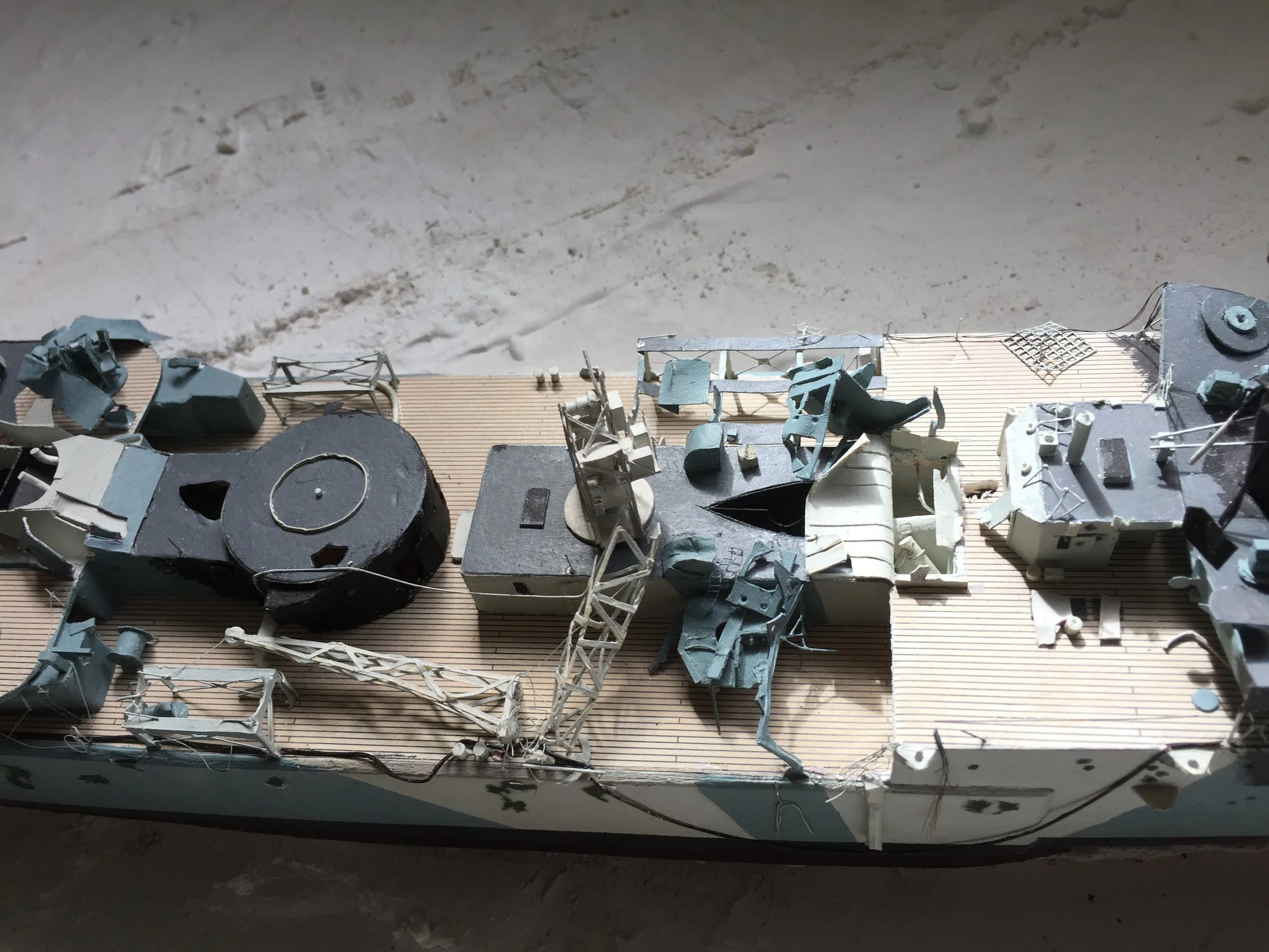 Close-up of the midships of HMAS Sydney