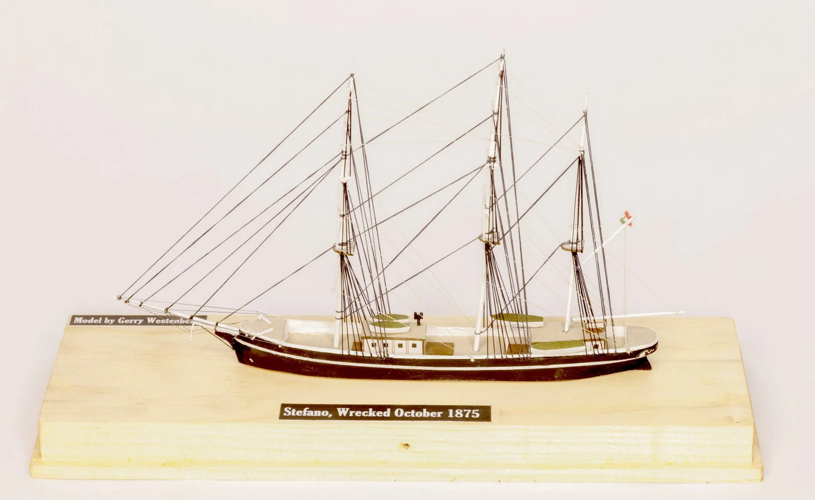 Stefano was wrecked in October 1875