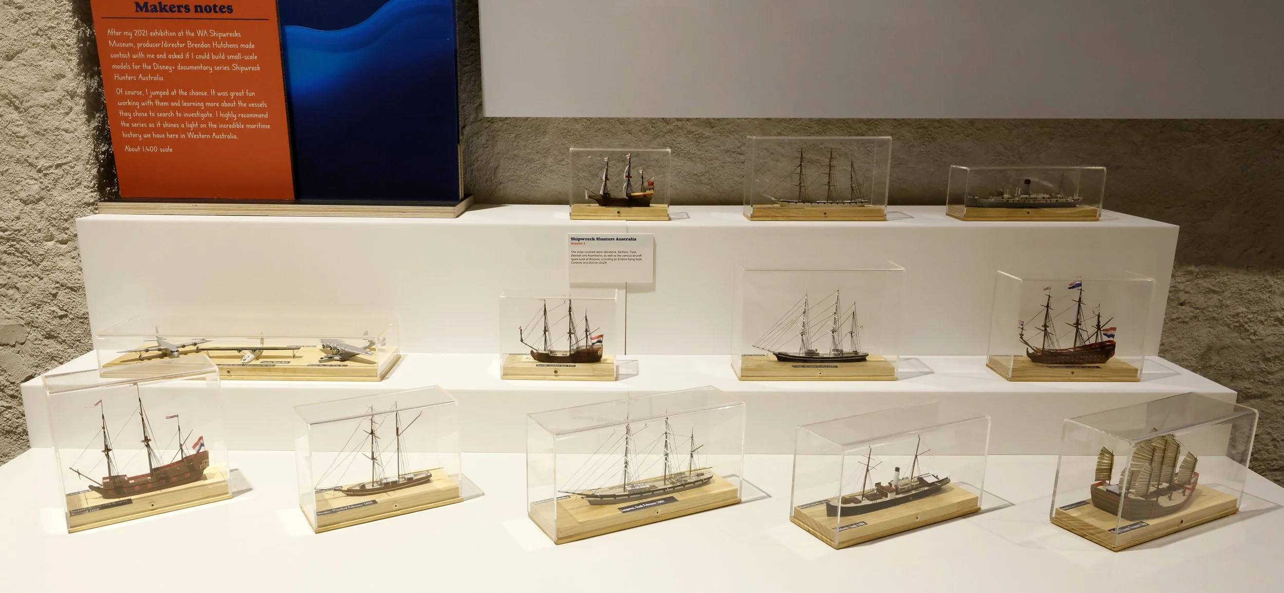 All of the Shipwreck Hunters models on display
