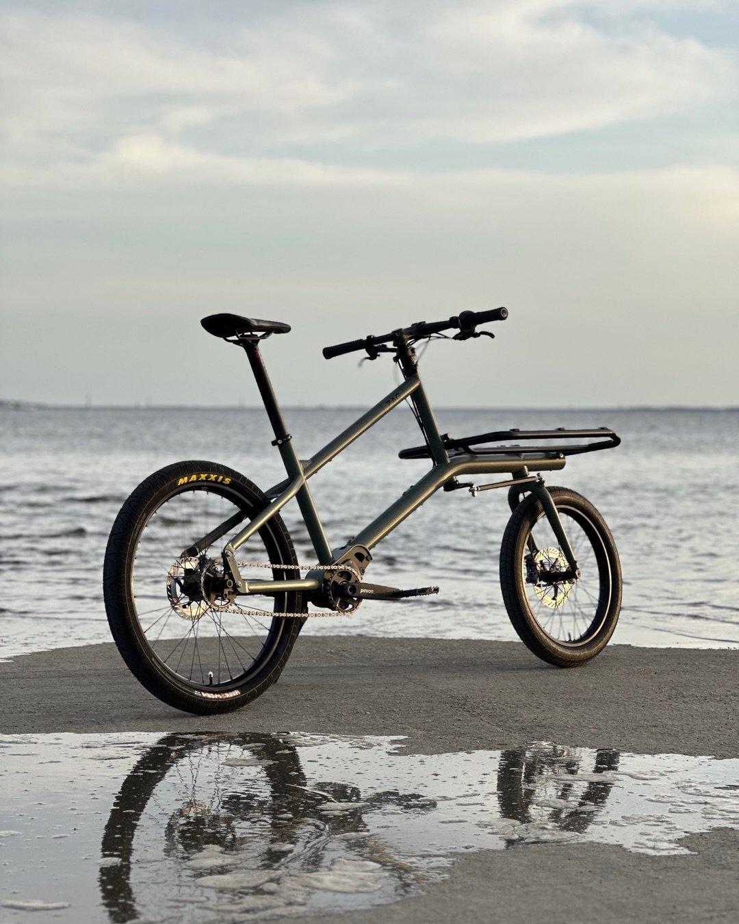 ZAG M - Le m&eacute;canique 

M&ecirc;me cadre en acier chromo made in France. 
M&ecirc;me capacit&eacute; d&rsquo;emport (200kg). 
7kg en moins. 

Notre ZAG M est le compromis id&eacute;al si vous r&ecirc;vez d&rsquo;un v&eacute;lo cargo l&eacute;ge