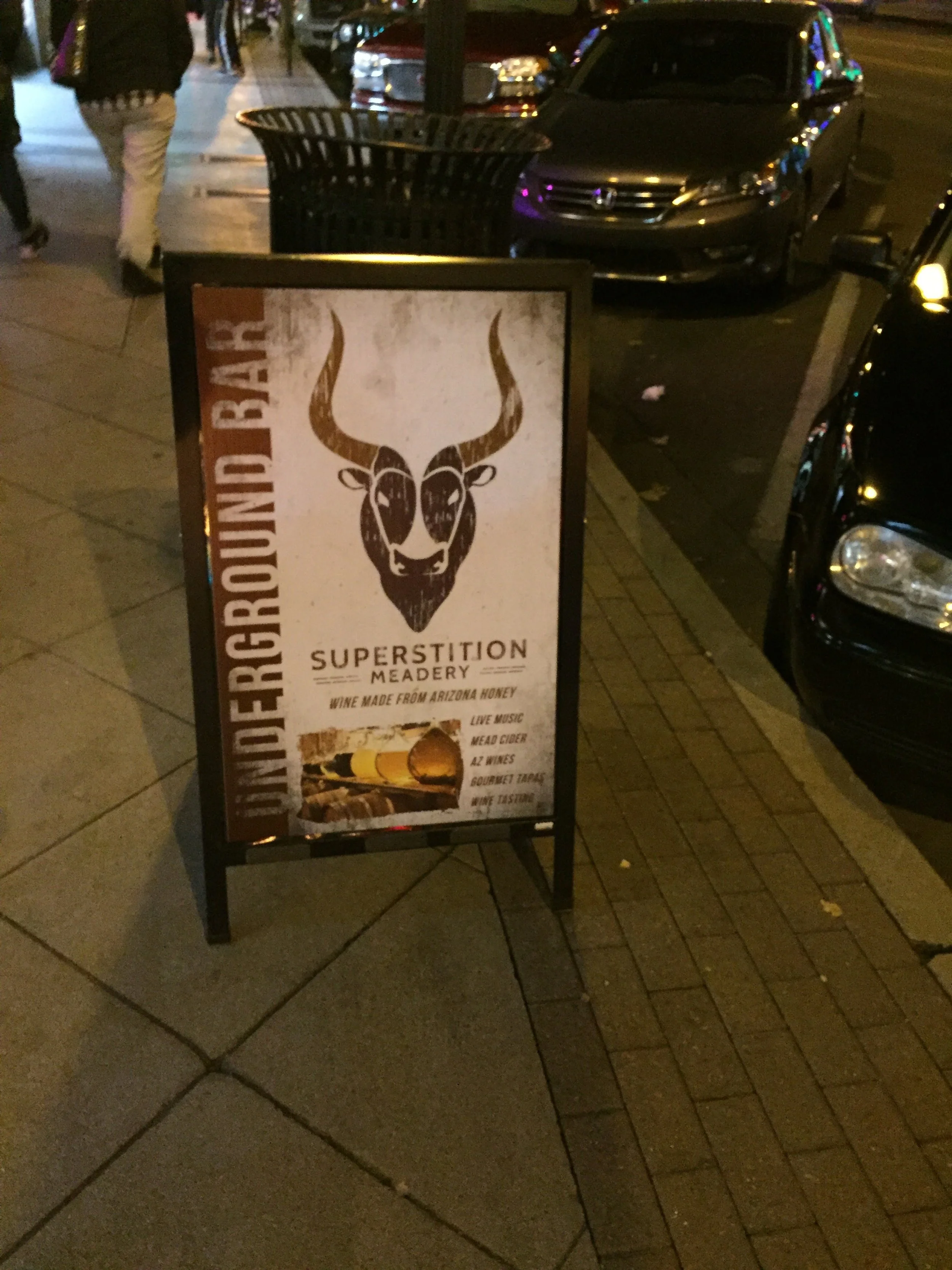 Superstition Meadery Sign