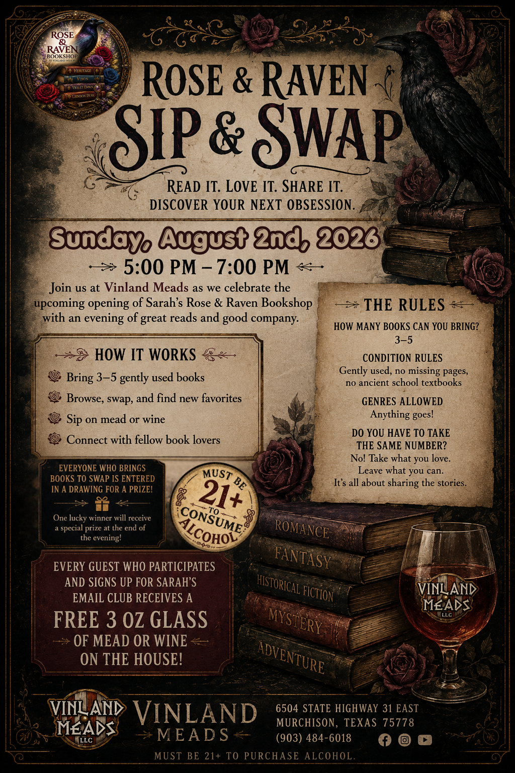 Sip & Swap at Vinland Meads