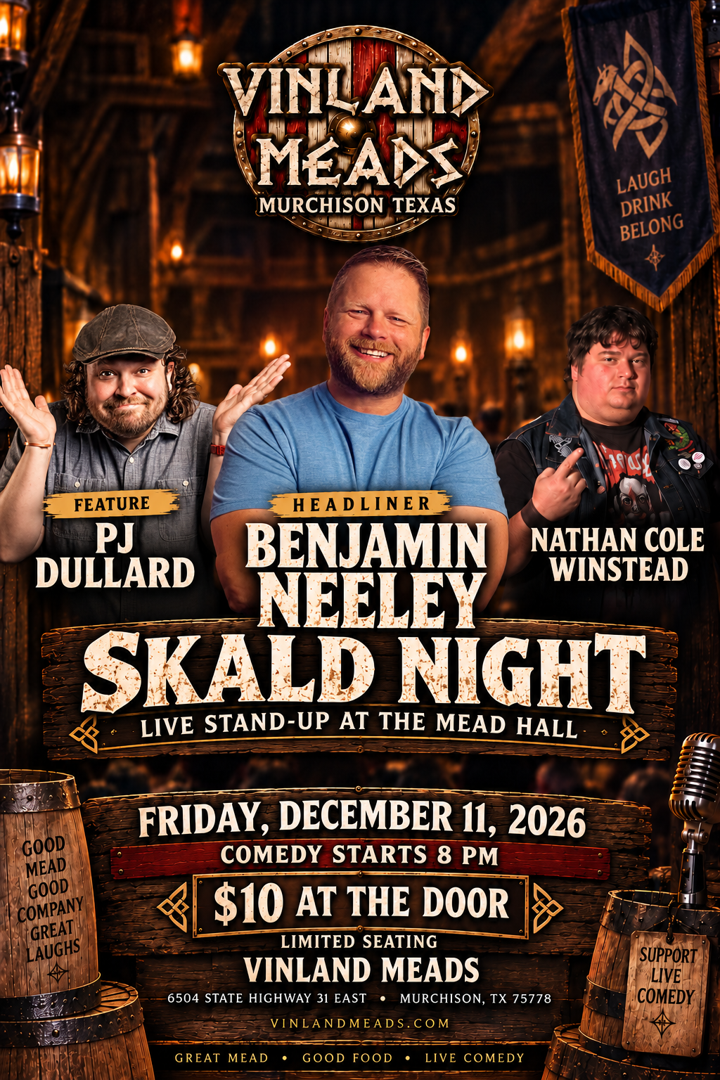 Skald Night: Live Comedy at Vinland Meads