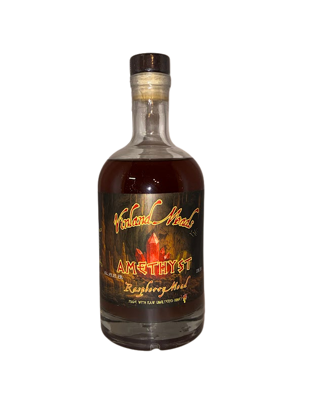 Amethyst Raspberry Mead bottle from Vinland Meads