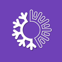Heat and Cold  graphic of a thermostat symbol with snowflake and sun icons, on a purple background.