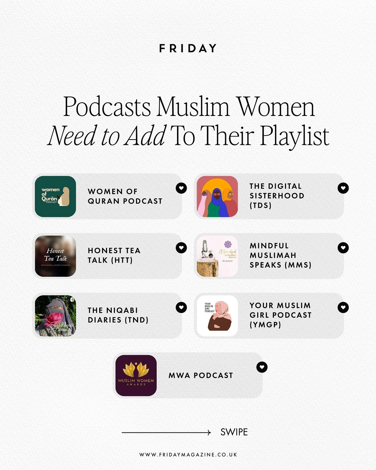 Navigating secular worldviews to find meaningful Muslim representation in modern media is challenging.&nbsp;

🎙️ Muminah Koleoso shares her top recommendations that offer unique perspectives on life in the latest edition of Friday Magazine.

Which o