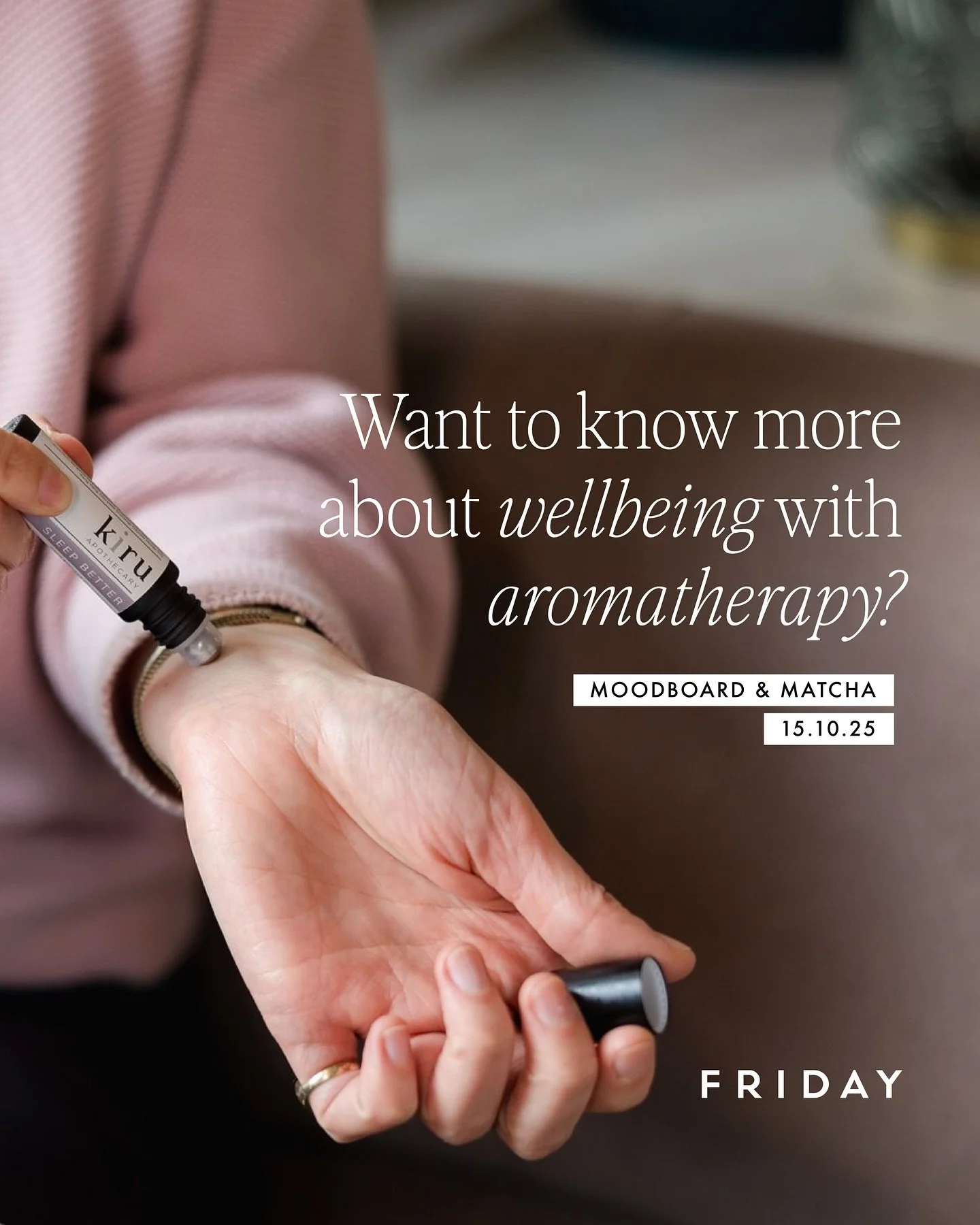 Ever wondered why a certain smell can put you in a good mood? ☺️

Our sense of smell holds great power and @kiru.apothecary will be at our workshop to tell us all about the world of aromatherapy and essential oils 🌿

There&rsquo;ll be complimentary 