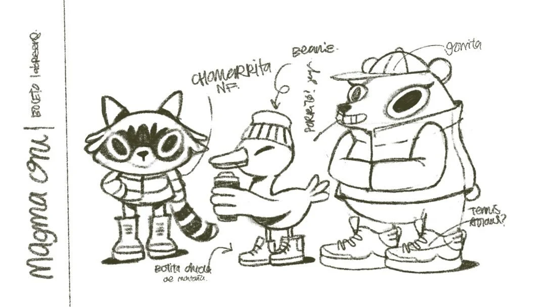 Ten&iacute;a ganas de soltar la mano un rato y dibujar sin prop&oacute;sito. As&iacute; sali&oacute; el Magma Cru ✨🌋 🦝🦆🐻✨
.
Abierta a colaboraciones para personajes y letritas, pero bueno, &iquest;cu&aacute;l eres t&uacute;? ☺️
.
.
.
#procreate #