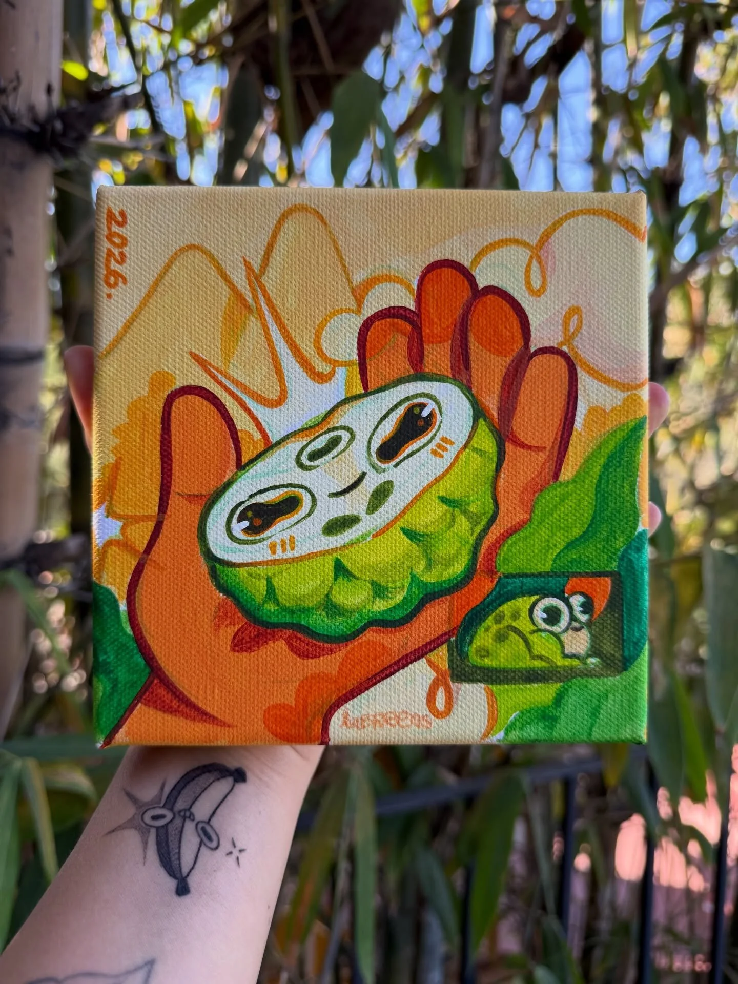 Primer cuadrito del a&ntilde;o. Tiempo r&eacute;cord porque Alma ya se quer&iacute;a ir a comer. No hay emoji de esa fruta pero adivina cu&aacute;l es 🍋🍍🍐🥝🍈🍏🍋&zwj;🟩🥑.