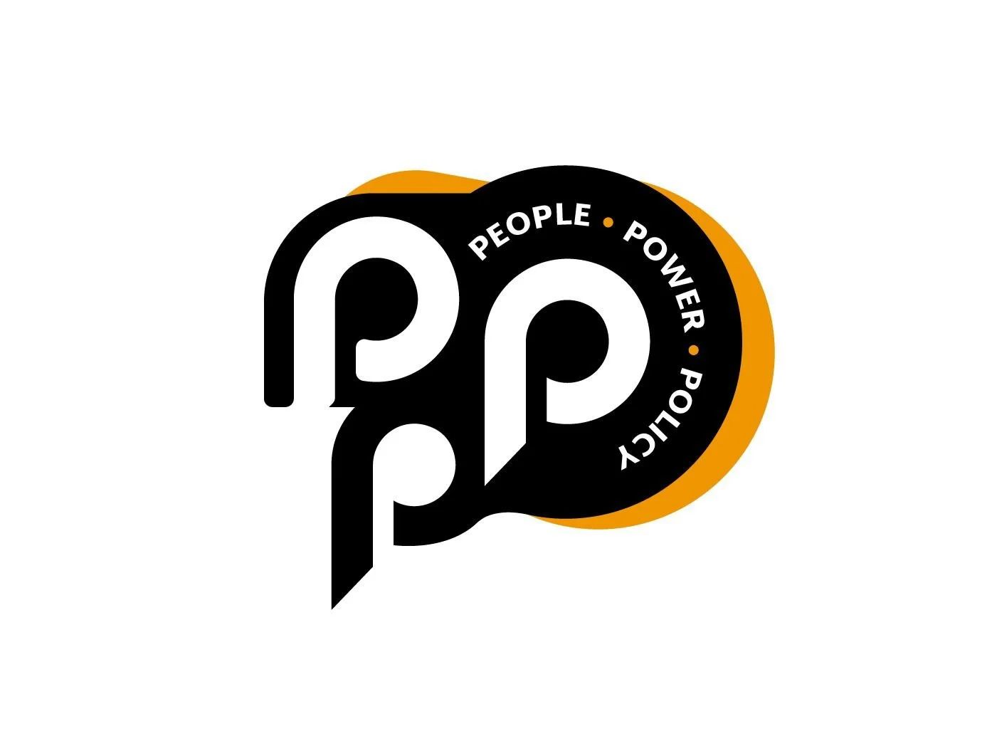 Logo with stylized letter P and the words People Power Policy encircling the P