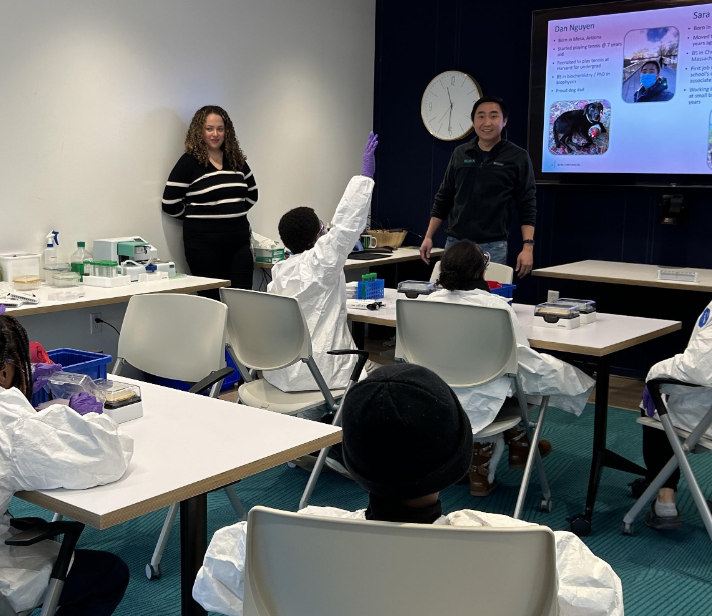 Dorchester middle school students visit Remix Therapeutics to learn about Biotech