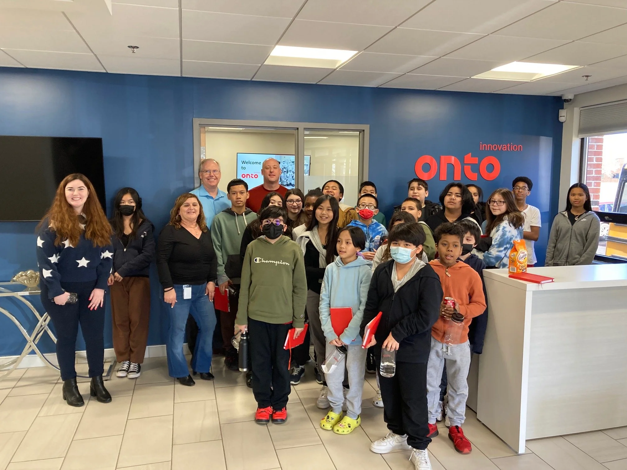 Butler School (Lowell) students visit Onto Innovation to learn about semiconductors