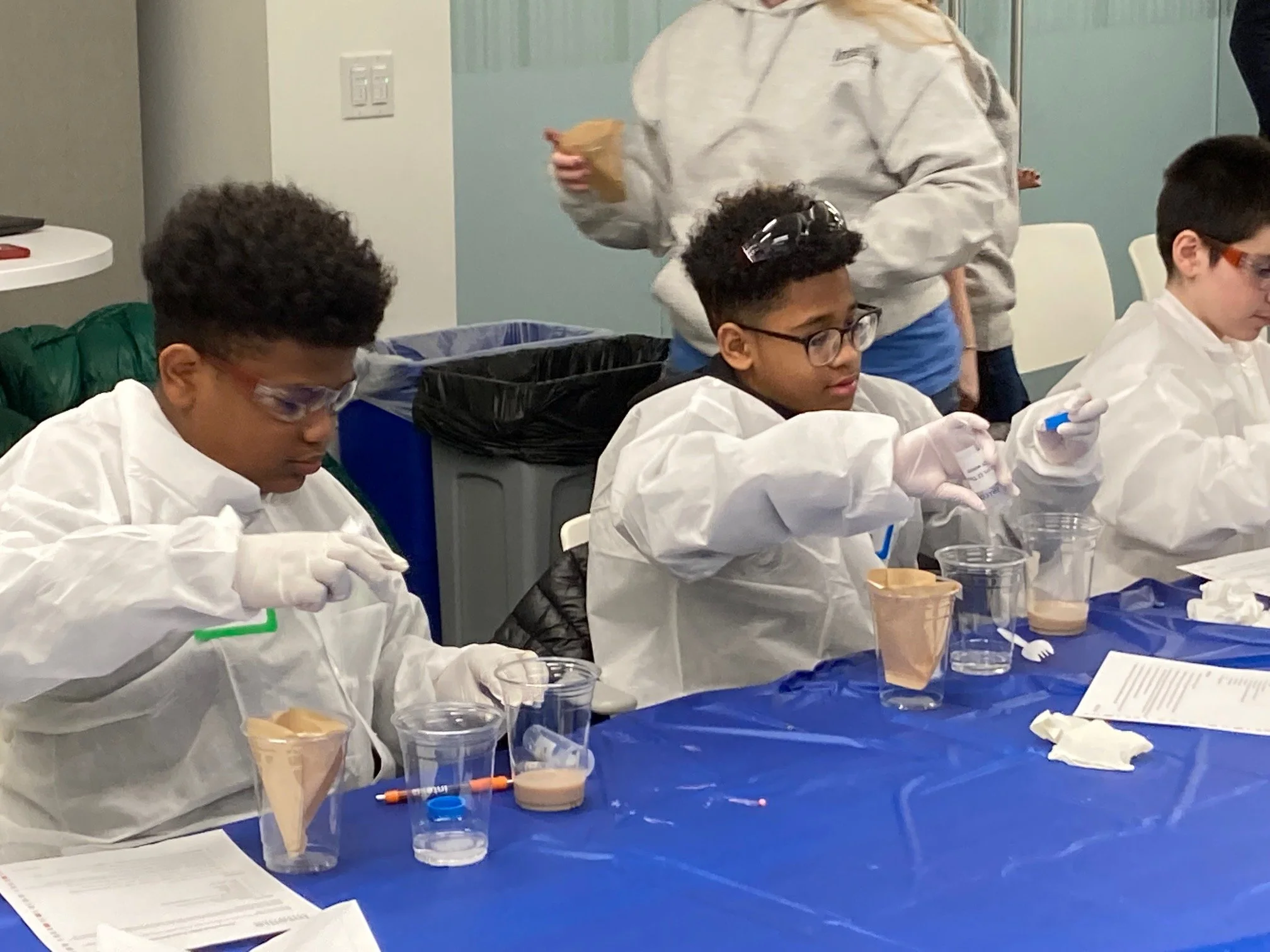 Orchard Gardens students learn about DNA at Intellia Therapeutics
