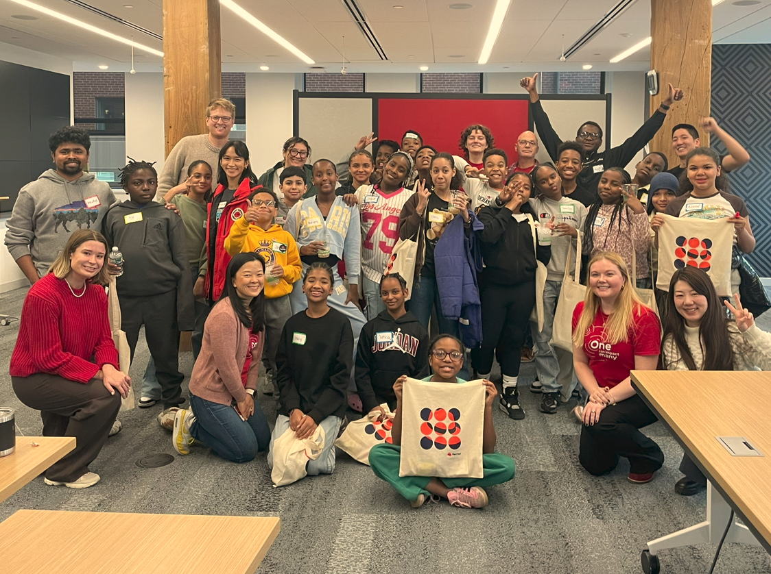 Allston 6th graders visit Red Hat to learn about tech jobs