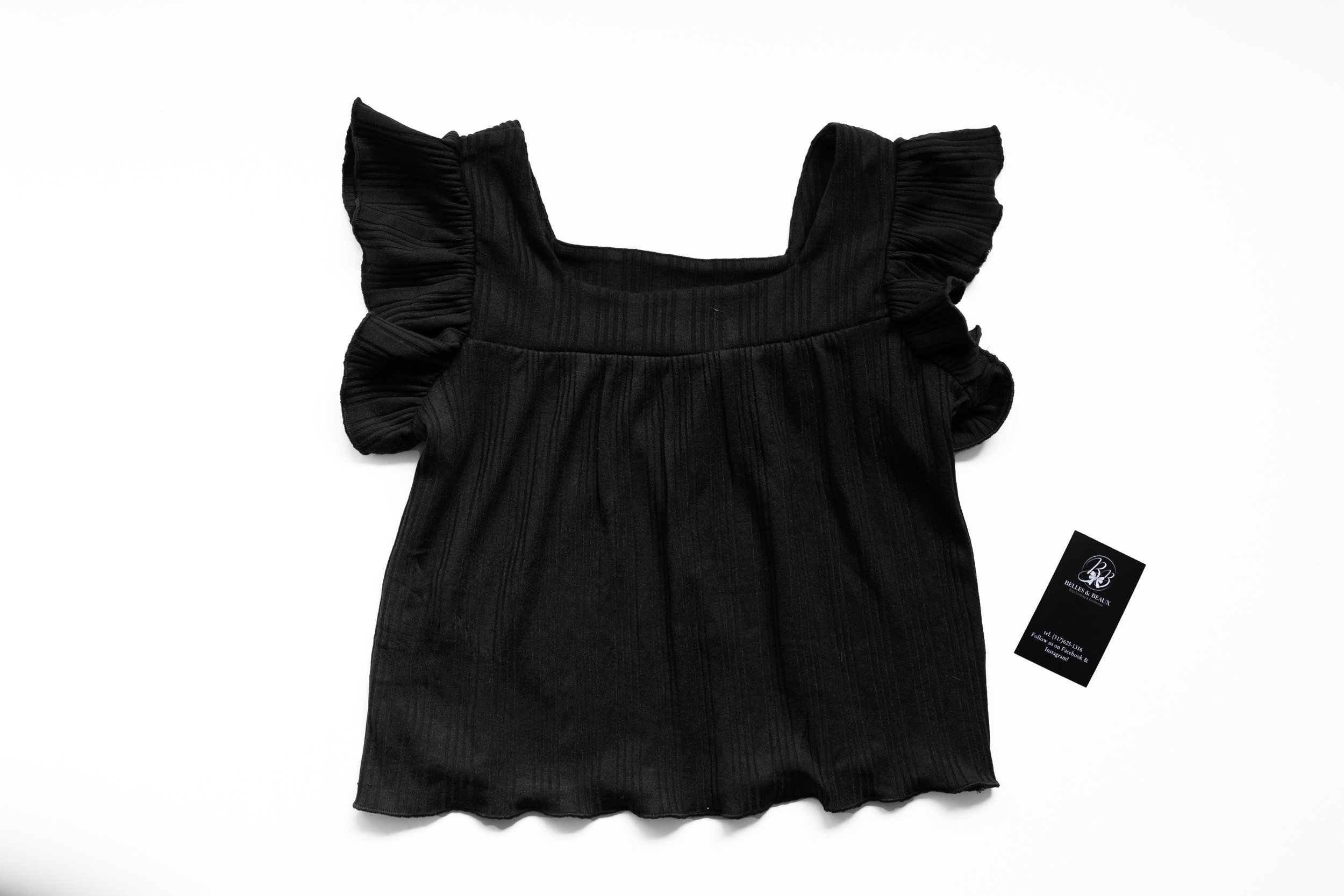 Black Square Neck Tank