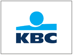 KBC logo with a stylized figure above the letters KBC