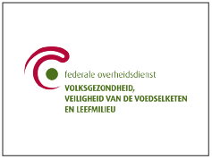 Logo van de federale overheidsdienst Volksgezondheid, Veiligheid van de Voedselketen en Leefmilieu.