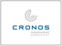 Logo van Cronos Groep met een grafisch symbool en de bedrijfsnaam