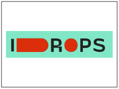Logo met de tekst 'I (met een druppel) DROPS' op een lichtgroene achtergrond.