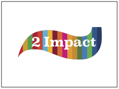 Kleurrijke grafiek met de tekst '2 Impact'