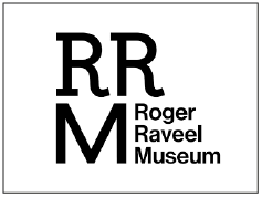 Logo met letters 'RR' en 'R' en 'M' voor Roger Raveel Museum