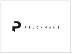 Logo van Pelckmans met een gestileerde 'P' en de naam 'PELCKMANS' ernaast.