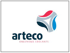 Logo van Arteco met de tekst 'Engenius Coolants' onderin.