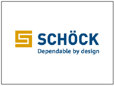 Schock logo met de slogan 'Dependable by design'