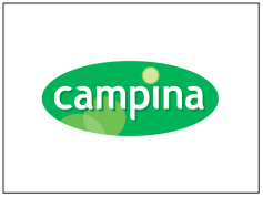 Campina logo op een wit achtergrond