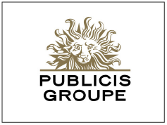 Logo van Publicis Groupe met een zon met een gezicht