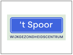 Bord met tekst 't Spoor, wijkgezondheidscentrum'