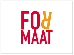 Tekst met de woorden 'FOK MAAT' in rood en oranje letters op een witte achtergrond.