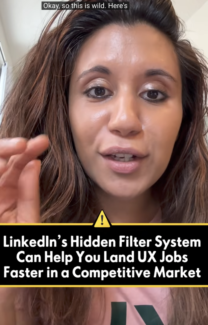 UX #17:How Linkedin’s hidden filter system can help you land UX jobs faster in a competitive job market.