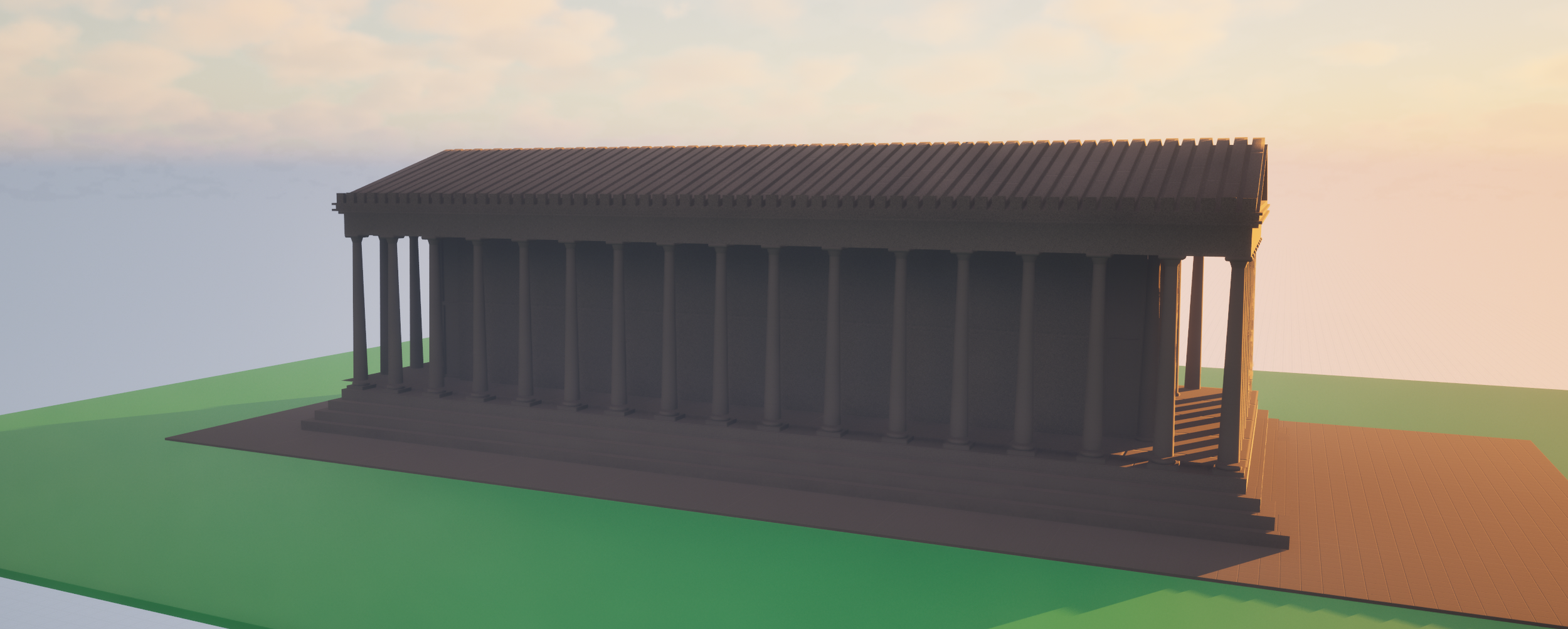 A digital recreation of the Parthenon (ext.)