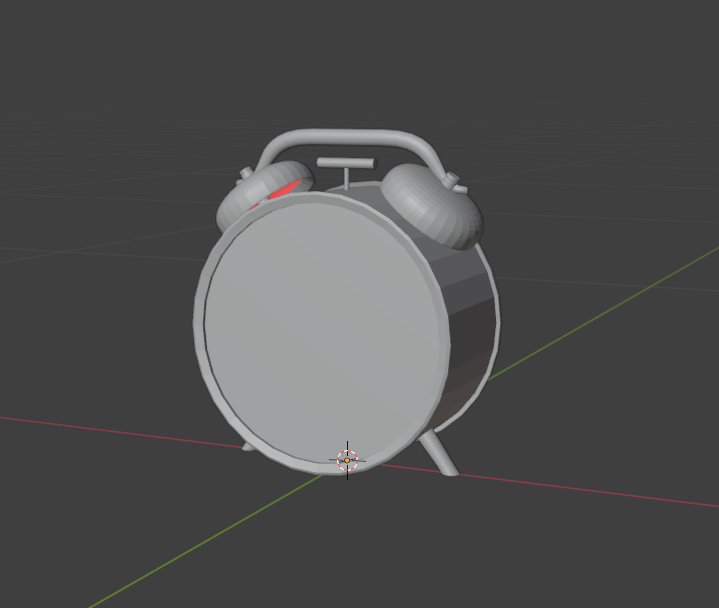 An alarm clock modeled in Blender for the environment of a student-created game titled "BlackPoint"