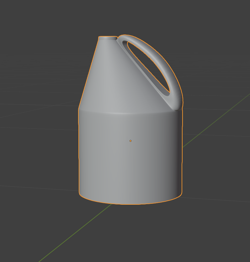 A jug modeled in Blender for the environment of a student-created game titled "BlackPoint"