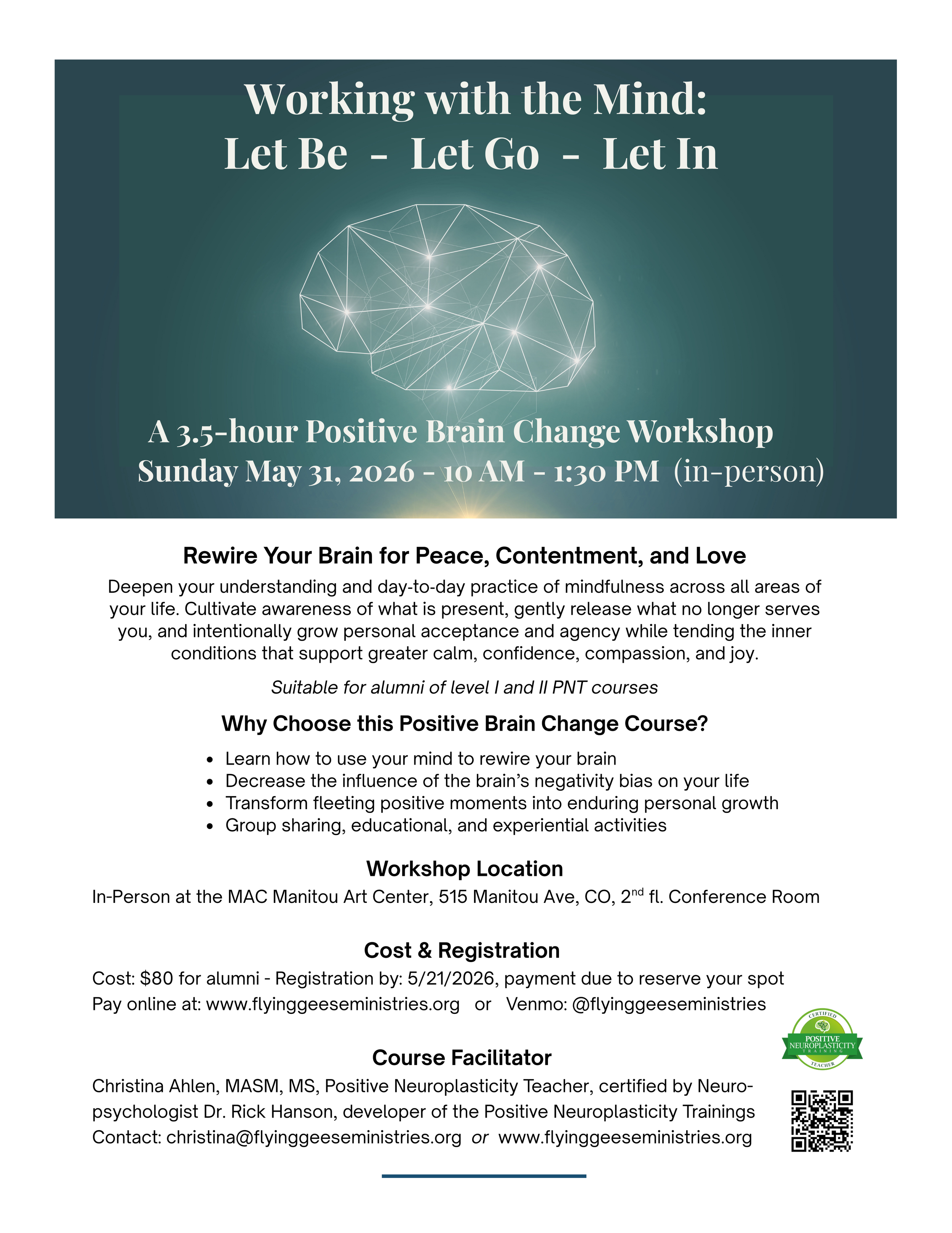 LEVEL II ALUMNI - Working with the Mind