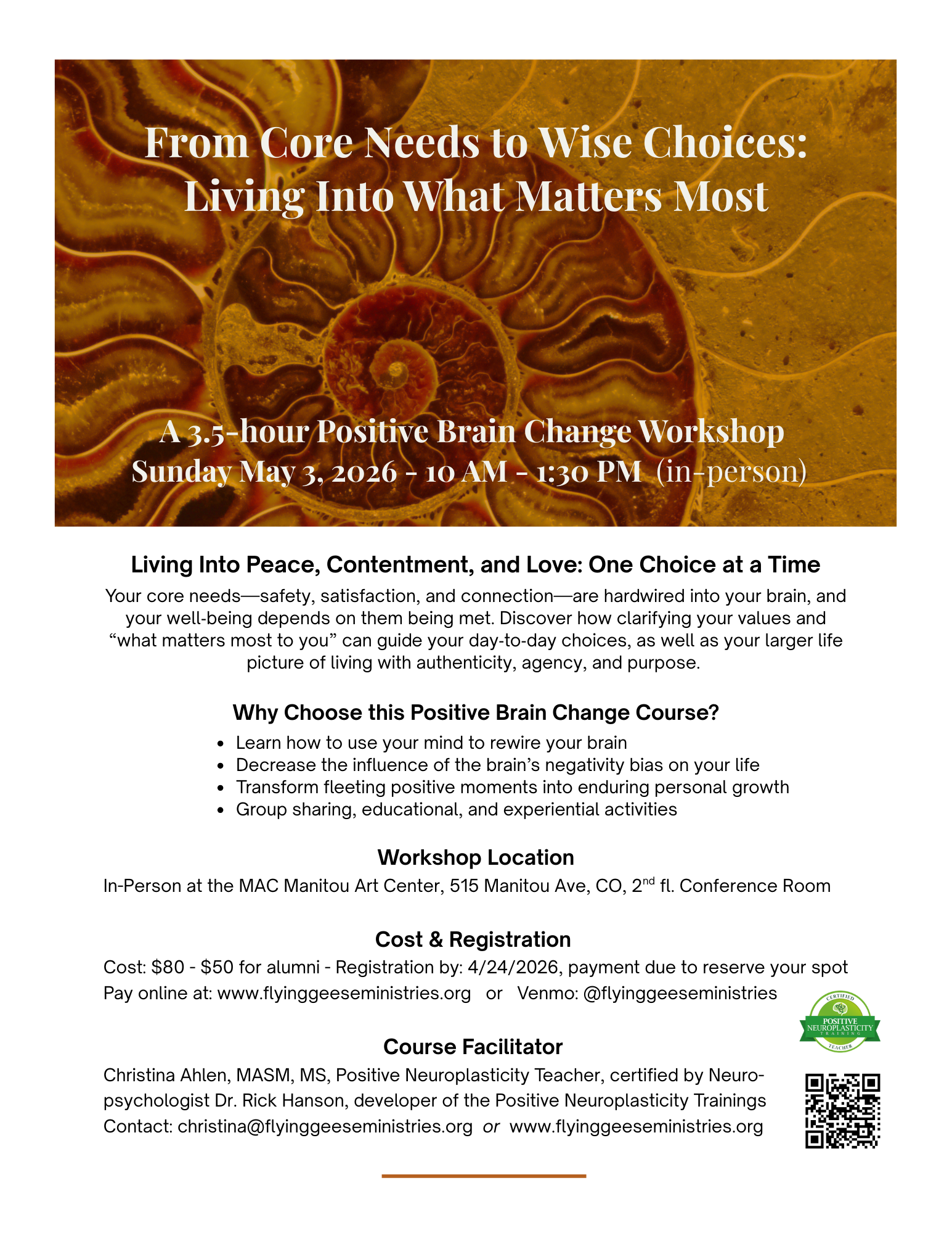 ALUMNI - From Core Needs to Wise Choices