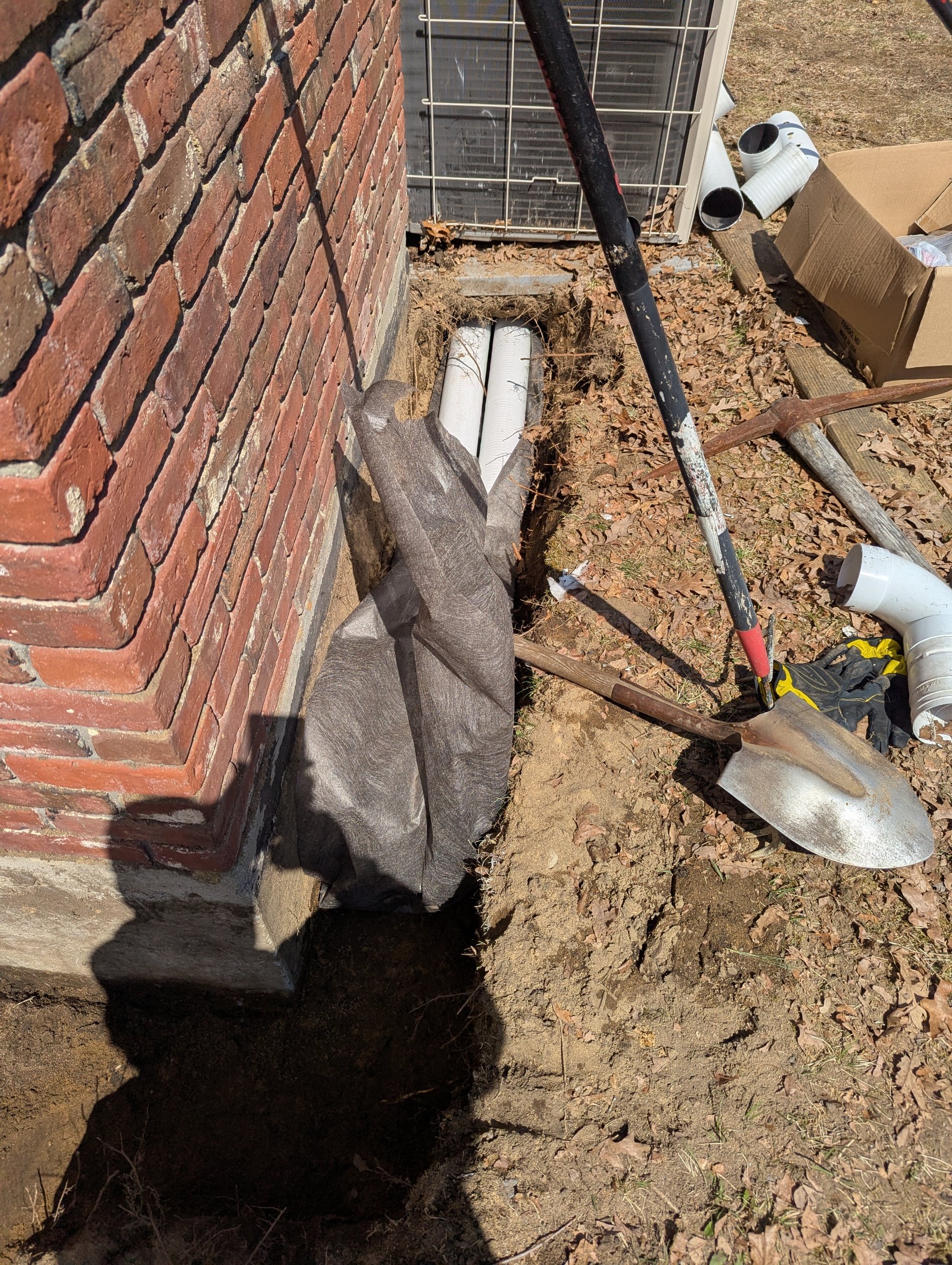 Outdoor Foundation Drainage System
