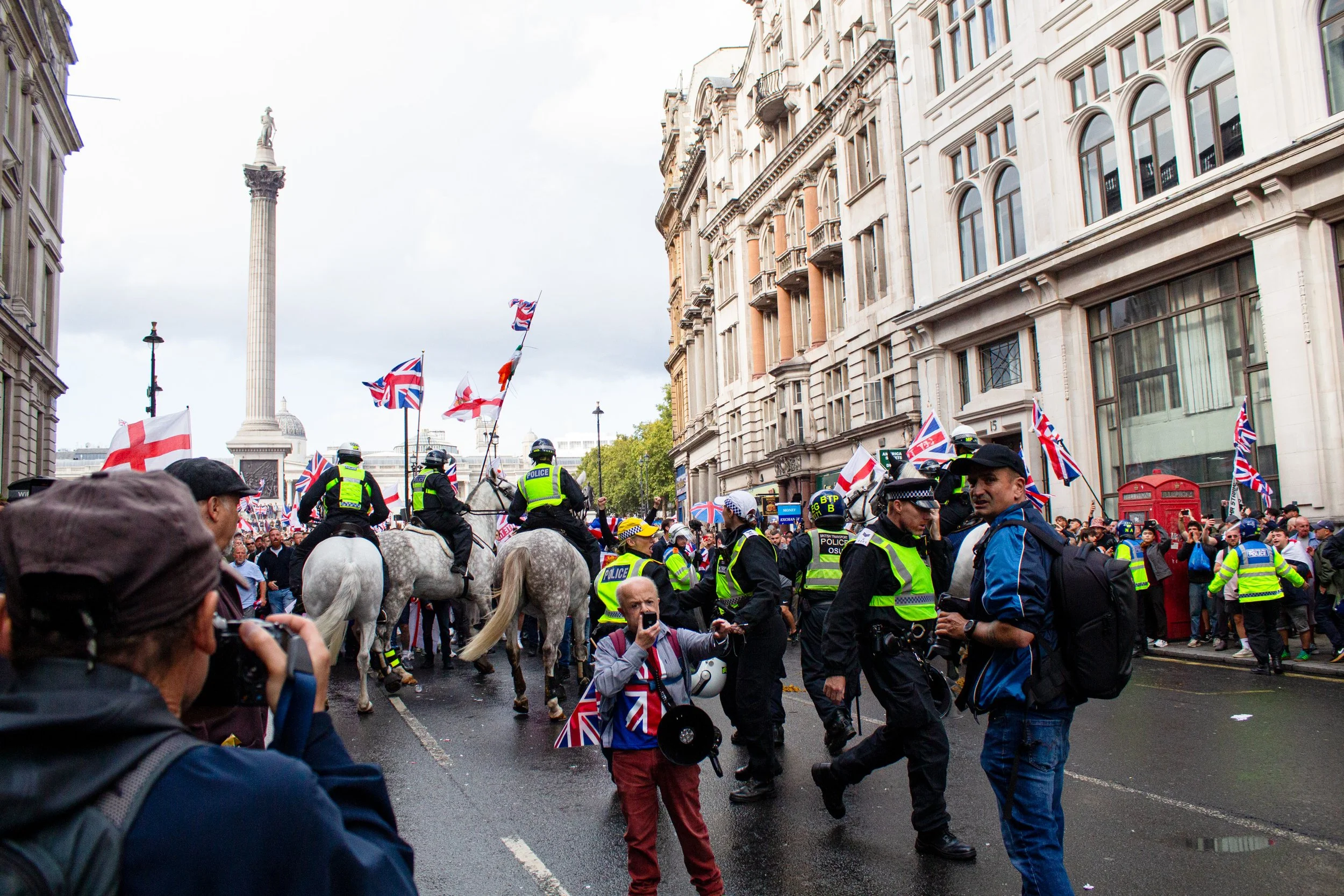 A far-right protester.